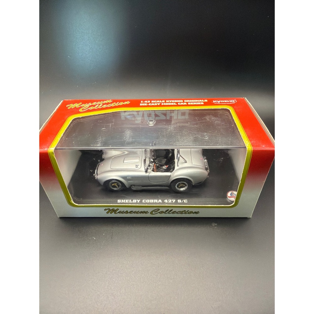 Kyosho 1:43 Shelby Cobra 427 S/C Silver Die-Cast Museum Collection Model Car